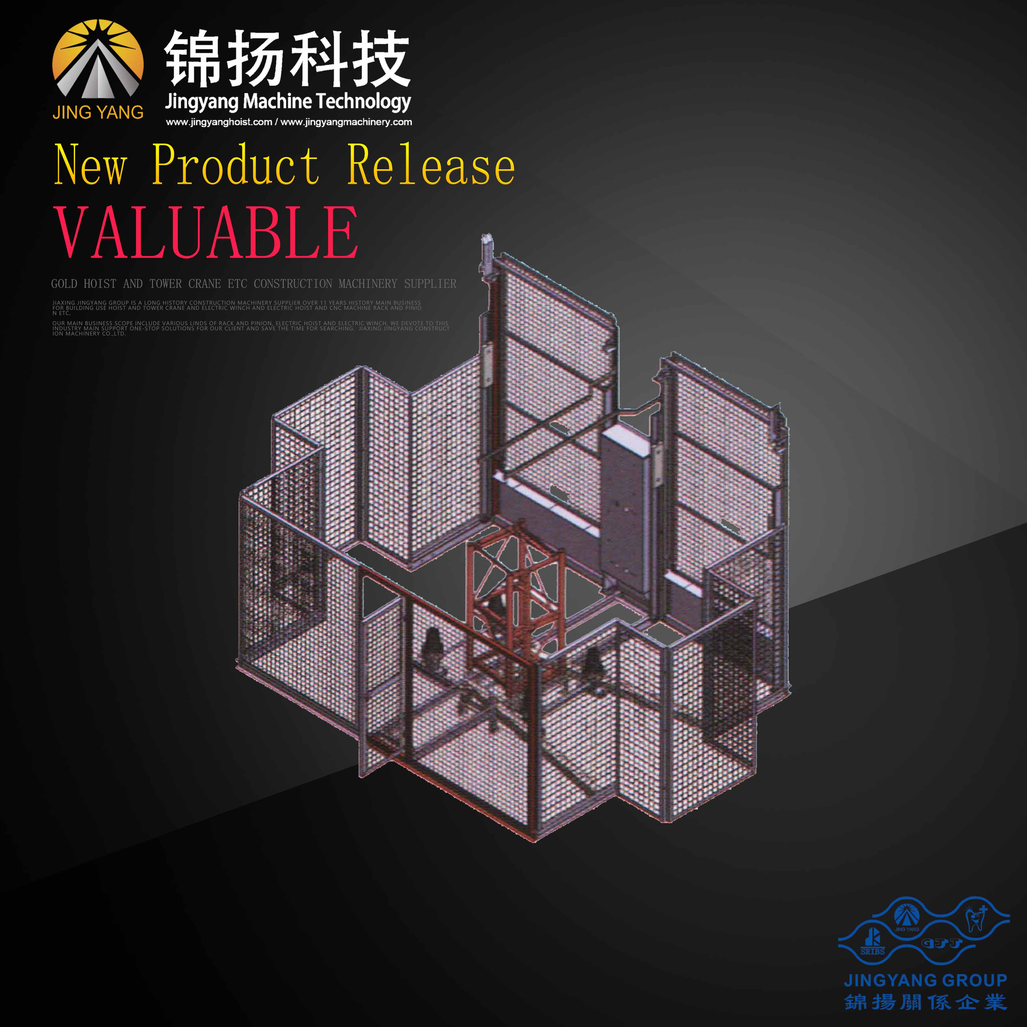 Factory directly Construction Hoist Mast Section Bolt - GJJ hoist cage optional – Jinyang